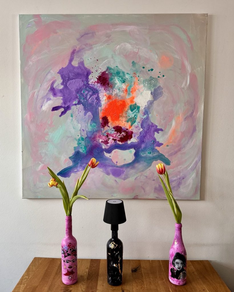 "Farbrauschen“ – Acryl auf Leinwand, 100 × 100 cm  